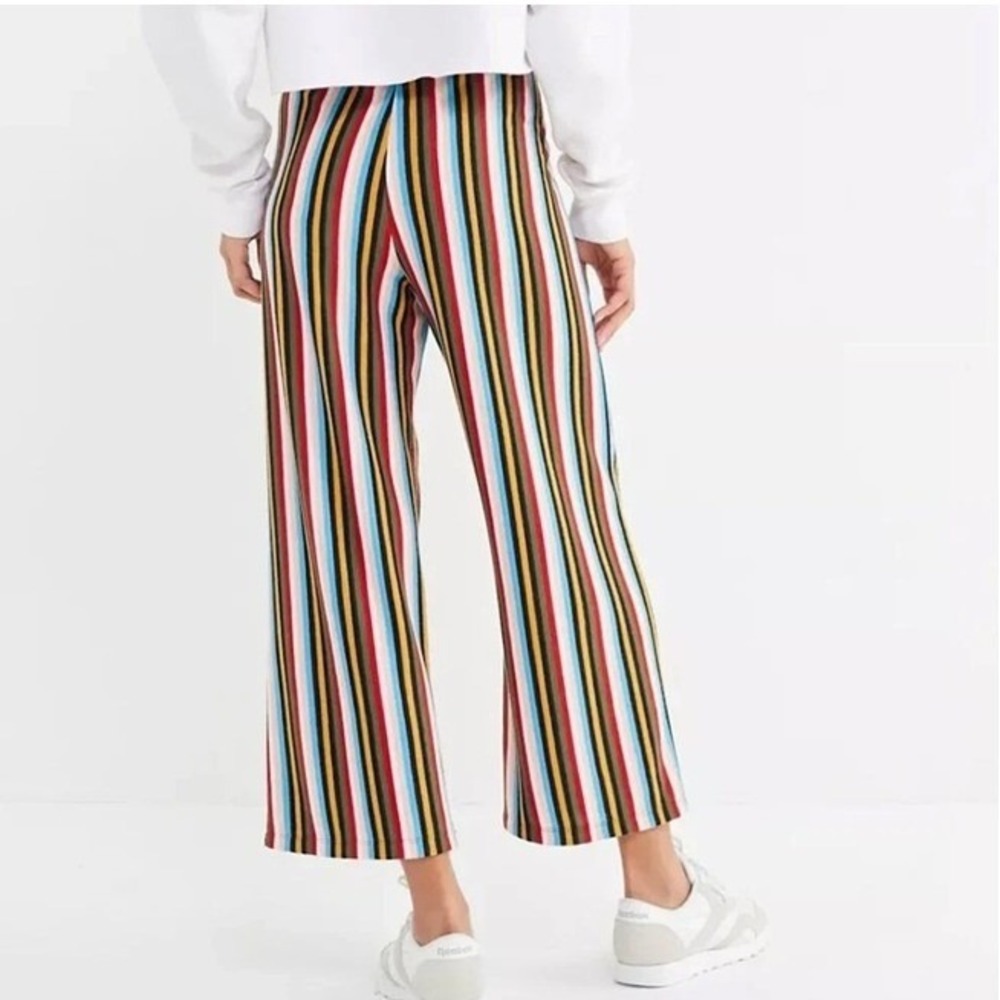 Urban Outfitters Knit Weekend Striped Pants Rainbow Retro Boho High Rise Small S